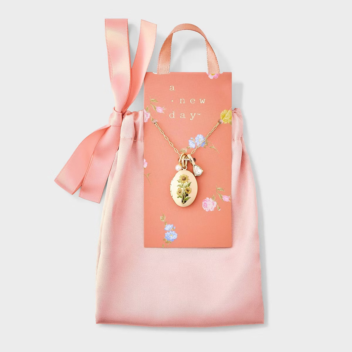 Floral Motif Locket with Charms - A New Day™ | Target