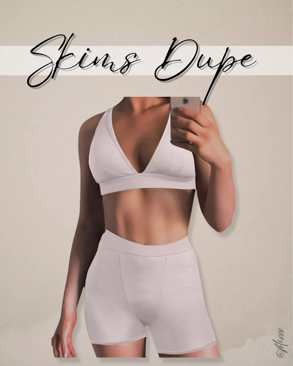 Skims Dupe Two Piece Cut Out Set