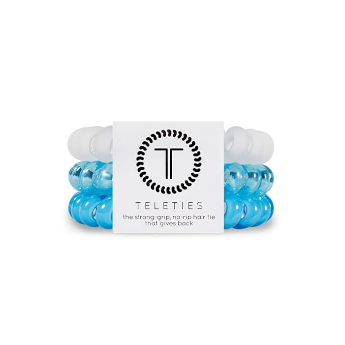 TELETIES - Large Spiral Hair Coils - Spring Break Collection - Ponytail Holder Hair Ties for Wome... | Amazon (US)