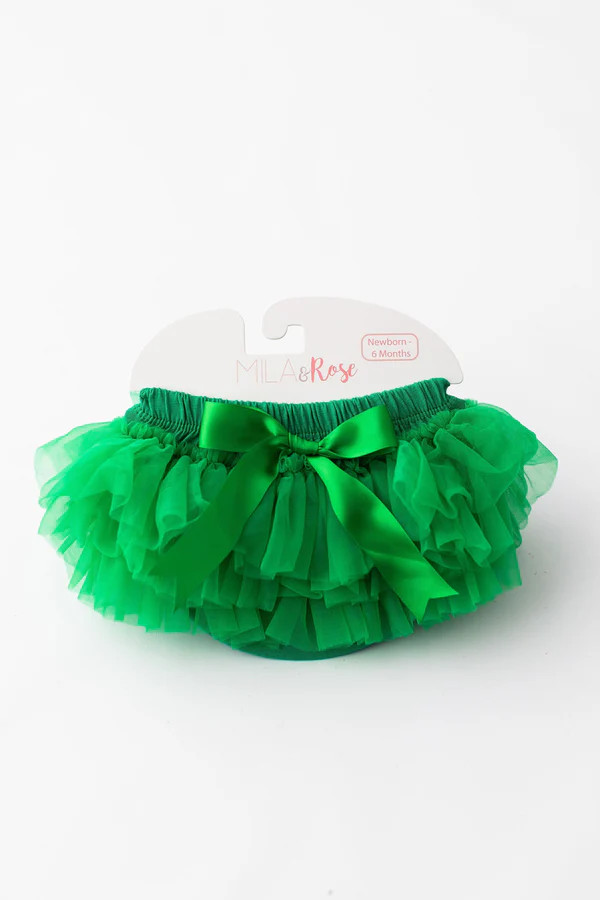 Kelly Green Ruffle Tutu Bloomer | Mila & Rose