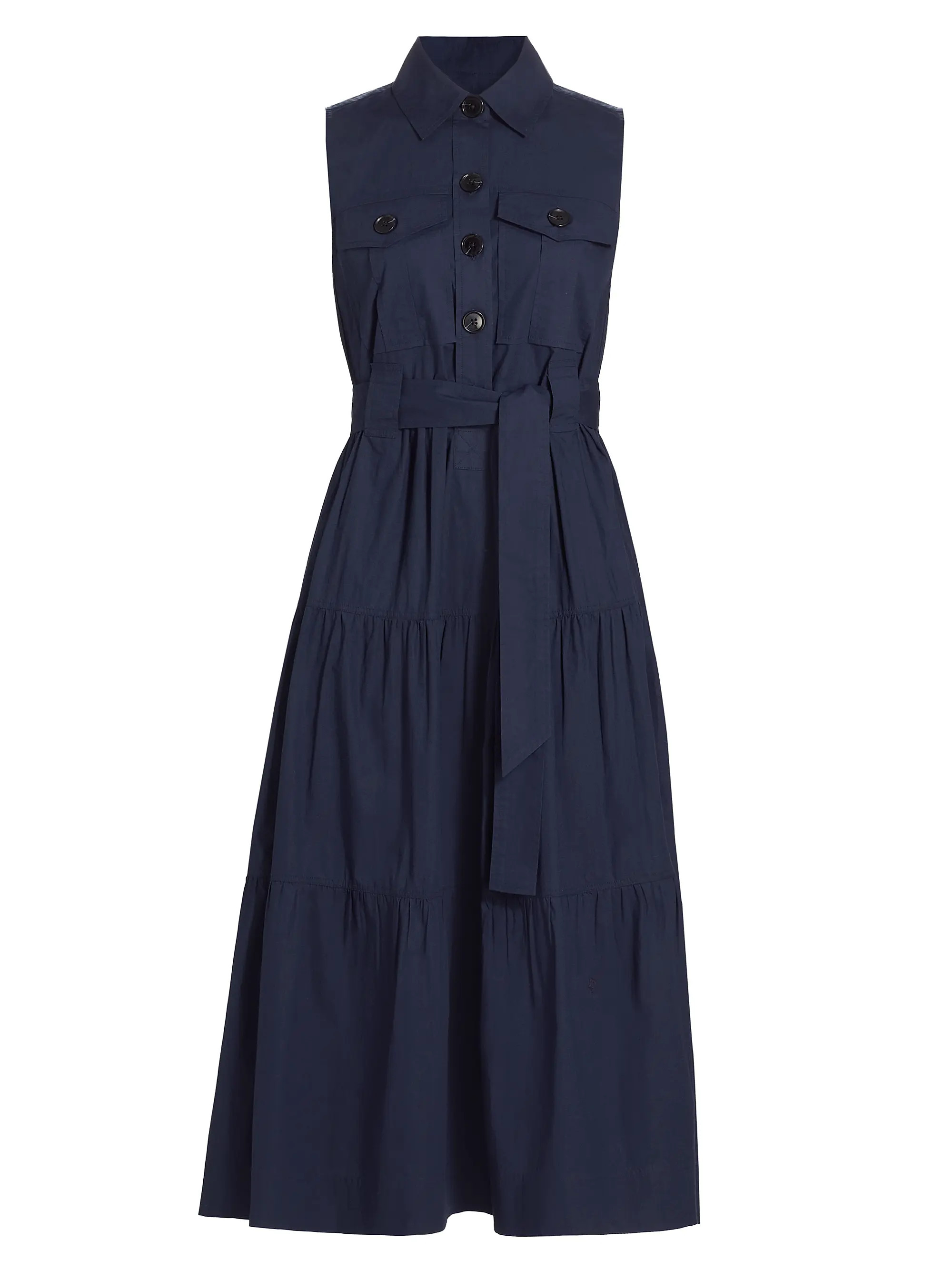 Florence Cotton Tiered Shirtdress | Saks Fifth Avenue