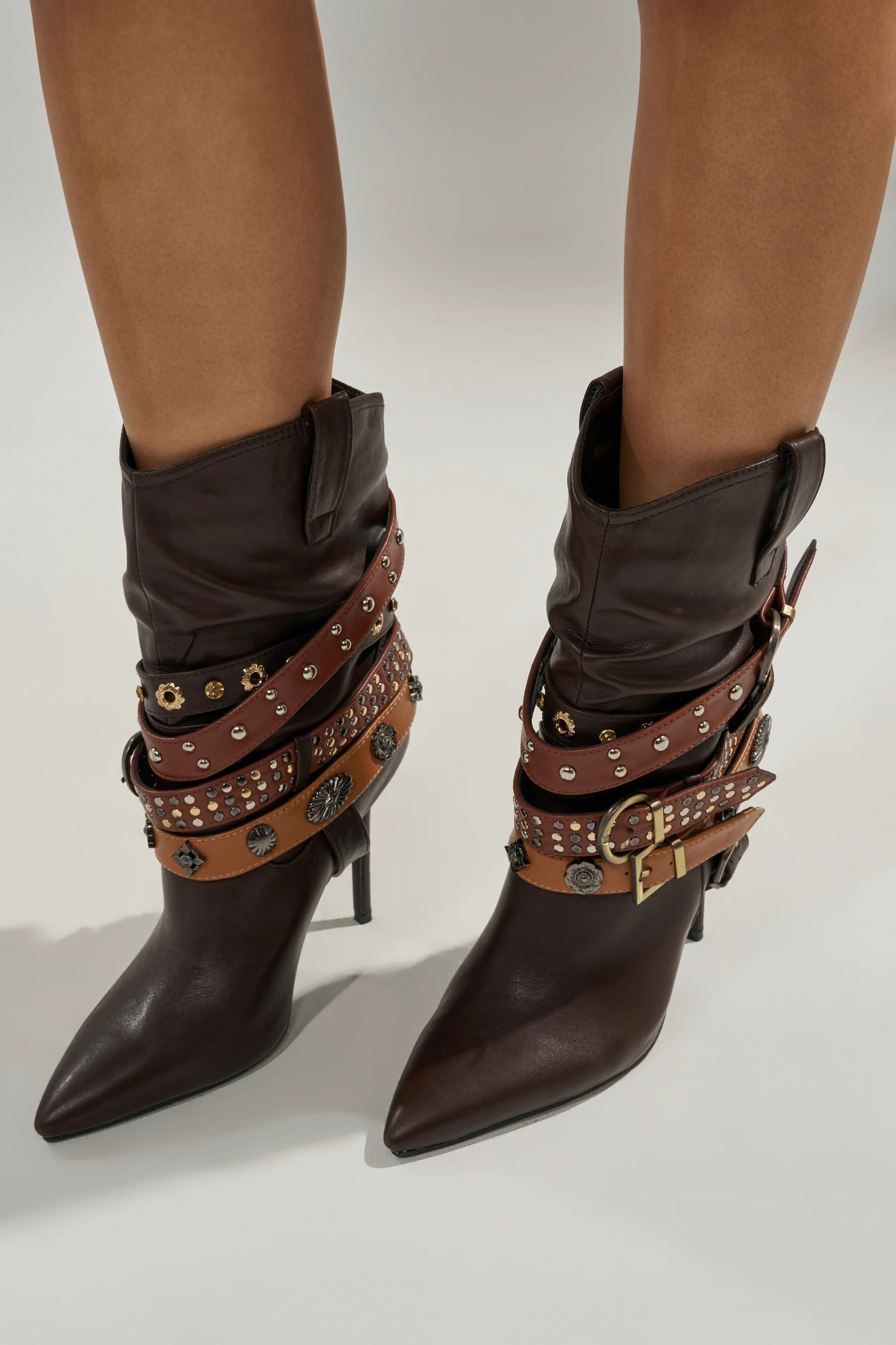 AZALEA WANG BROWN STILETTO BOOTIE | AKIRA