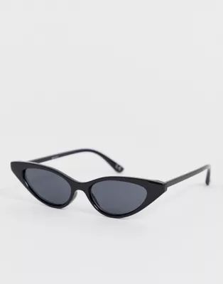 ASOS DESIGN – Katzenaugen-Sonnenbrille in Schwarz mit getönten Gläsern | ASOS DE