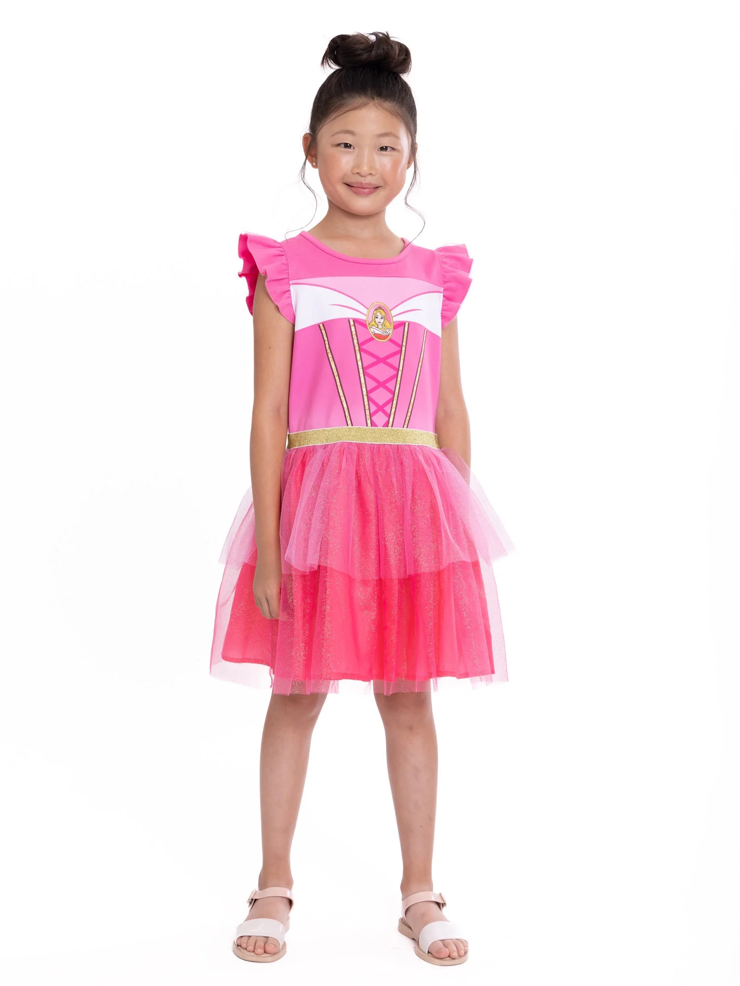Disney Princess Girls Sleeping Beauty Cosplay Dress, Sizes 4-16 | Walmart (US)