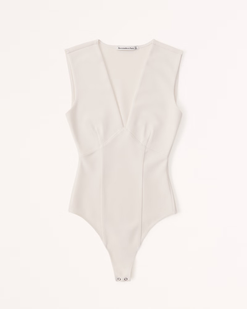 Women's Crepe Plunge Bodysuit | Women's Tops | Abercrombie.com | Abercrombie & Fitch (US)
