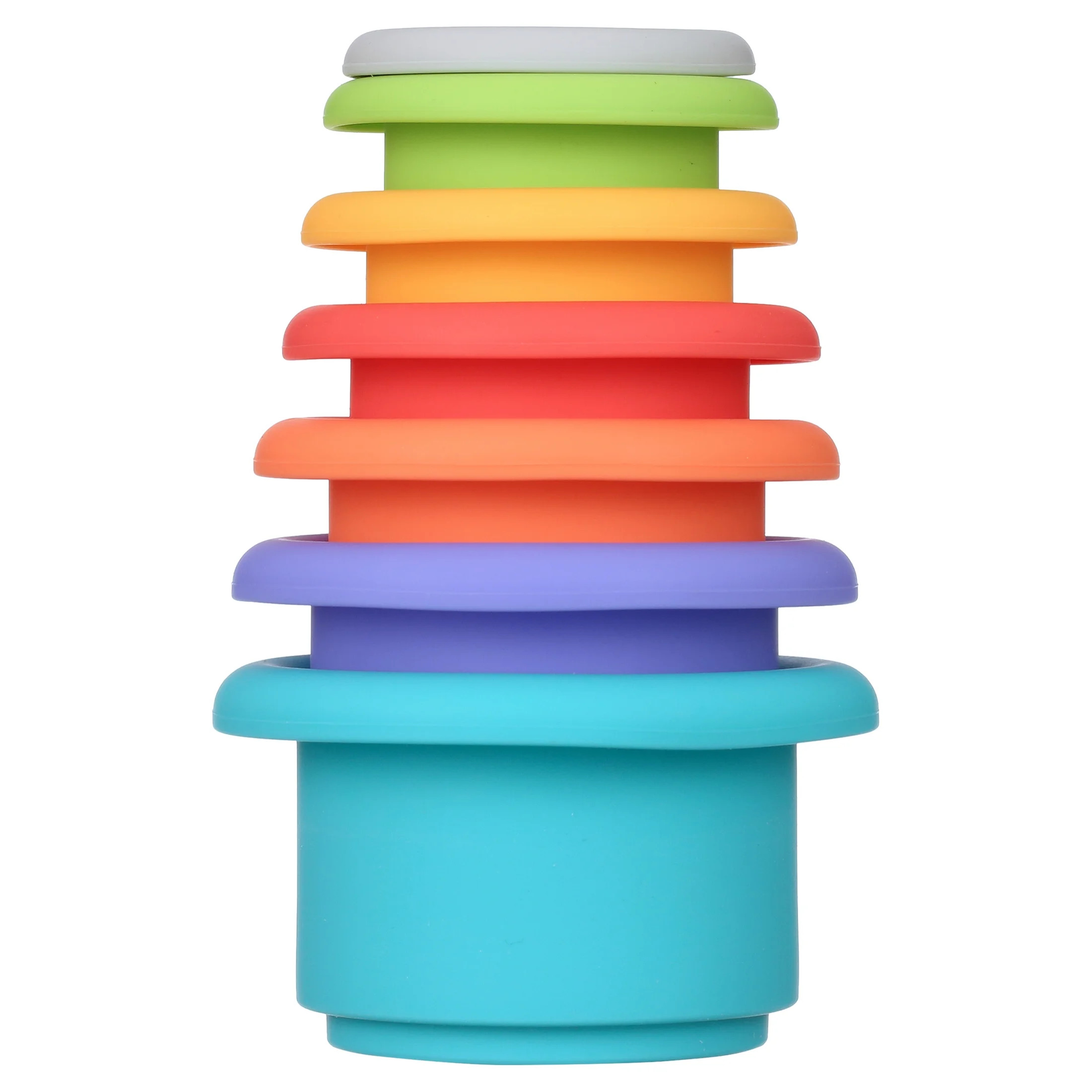 Nuby Soft Silicone Stacking Cups, Stackable Toy, 7 Count | Walmart (US)