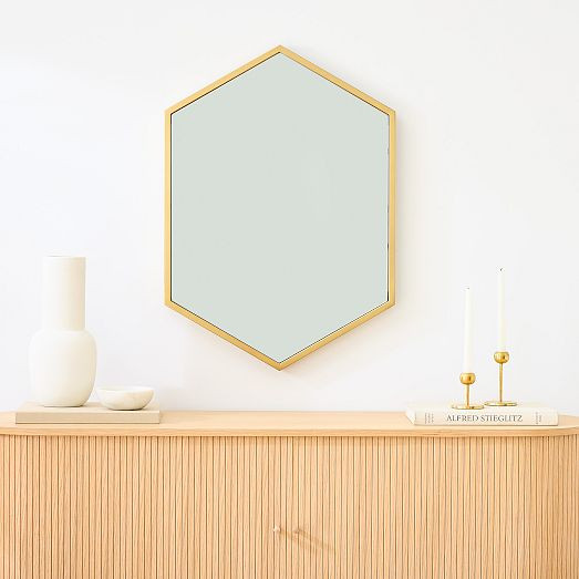 Metal Frame Hexagon Wall Mirror | West Elm (US)