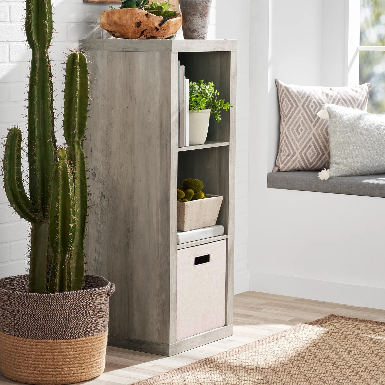 Better Homes & Gardens 3 Cube Storage Organizer, Rustic Gray | Walmart (US)