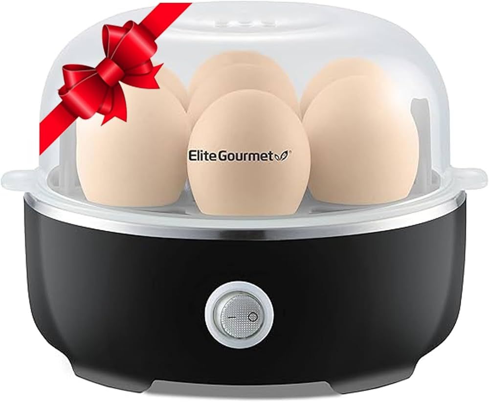 Elite Gourmet EGC115B Easy Egg Cooker Electric 7-Egg Capacity, Soft, Medium, Hard-Boiled Egg Cook... | Amazon (US)
