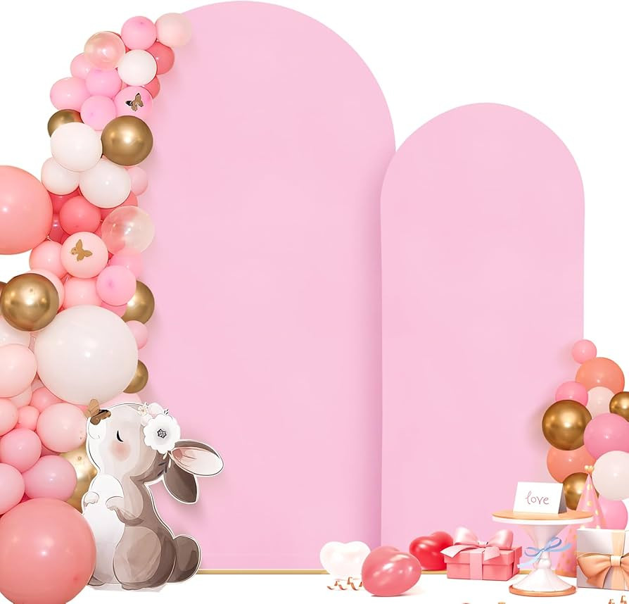 Wedding Arch Cover 7.2FT, 6FT, Elastic Party Arch Cover Round Top Backdrop Stand Covers for Weddi... | Amazon (US)