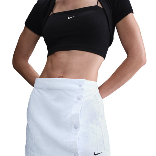Nike Womens Nike NSW Essential Woven 3"" Skort - Womens White/Black Size L | Foot Locker (US)