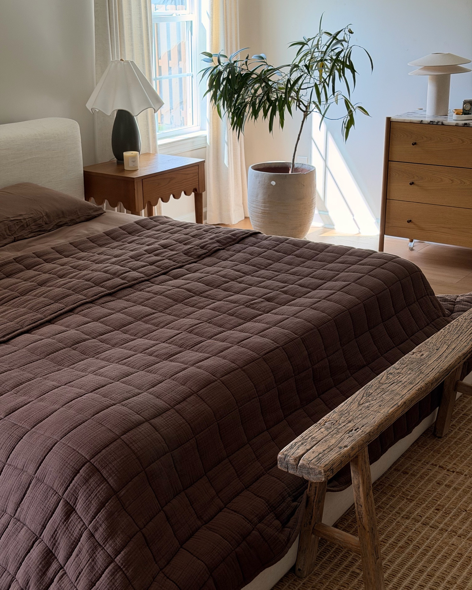 incredible organic bedding pieces! The softest bamboo sheets in the “wheat” color & organic gauze quilt in “chocolate” color make for the richest bedding look EXTRA cozy for the season! 😍🤎 absolutely LOVE everything from @Quince  !! #quincepartner #bedding #chocolatebrown

#LTKHome #LTKdayinmylife #LTKgrwm