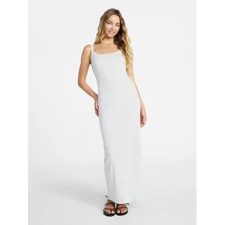 No Boundaries Long Scoop Neck Maxi Dress Women’s | Walmart (US)