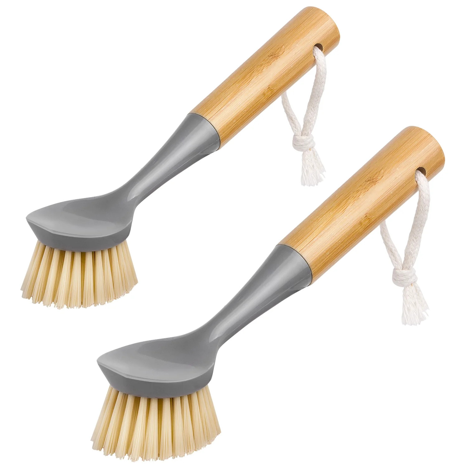 MR.Siga Dish Brush with Bamboo Handle Built-in Scraper, Scrub Brush for Pans, Pots, Kitchen Sink ... | Walmart (US)