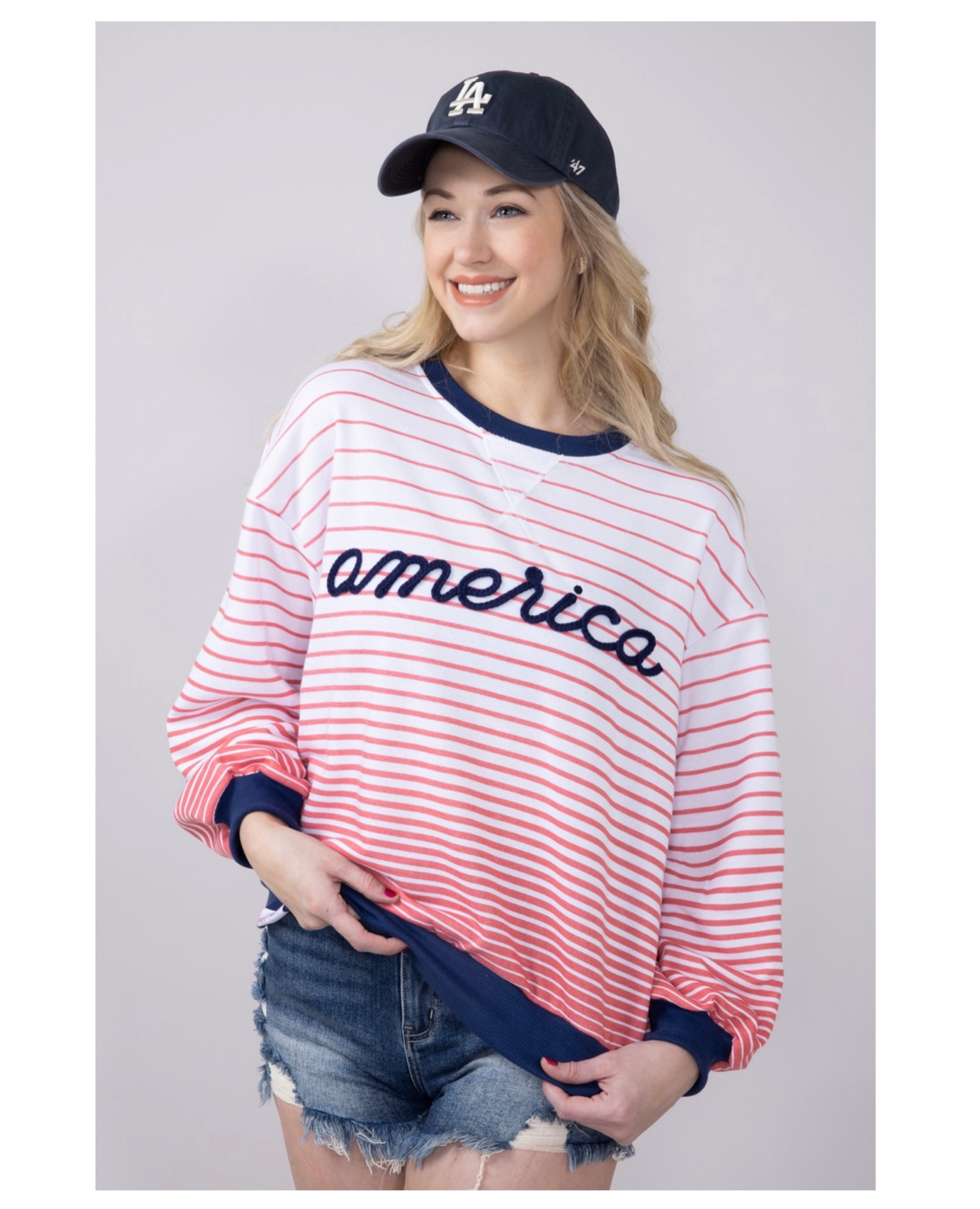 How cute is this spring outfit from Glik's?! I love this adorable America top and these KanCan denim shorts are soooo cute and comfy!

#LTKFindsUnder50