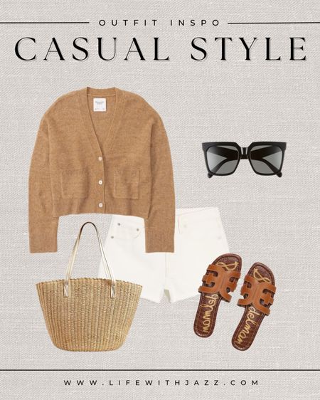 White shorts from Madewell are 25% off for insiders! 

- spring outfit inspo, casual style, cardigan, shorts, sandals, sunglasses, tote bag 



#LTKSeasonal #LTKstyletip
