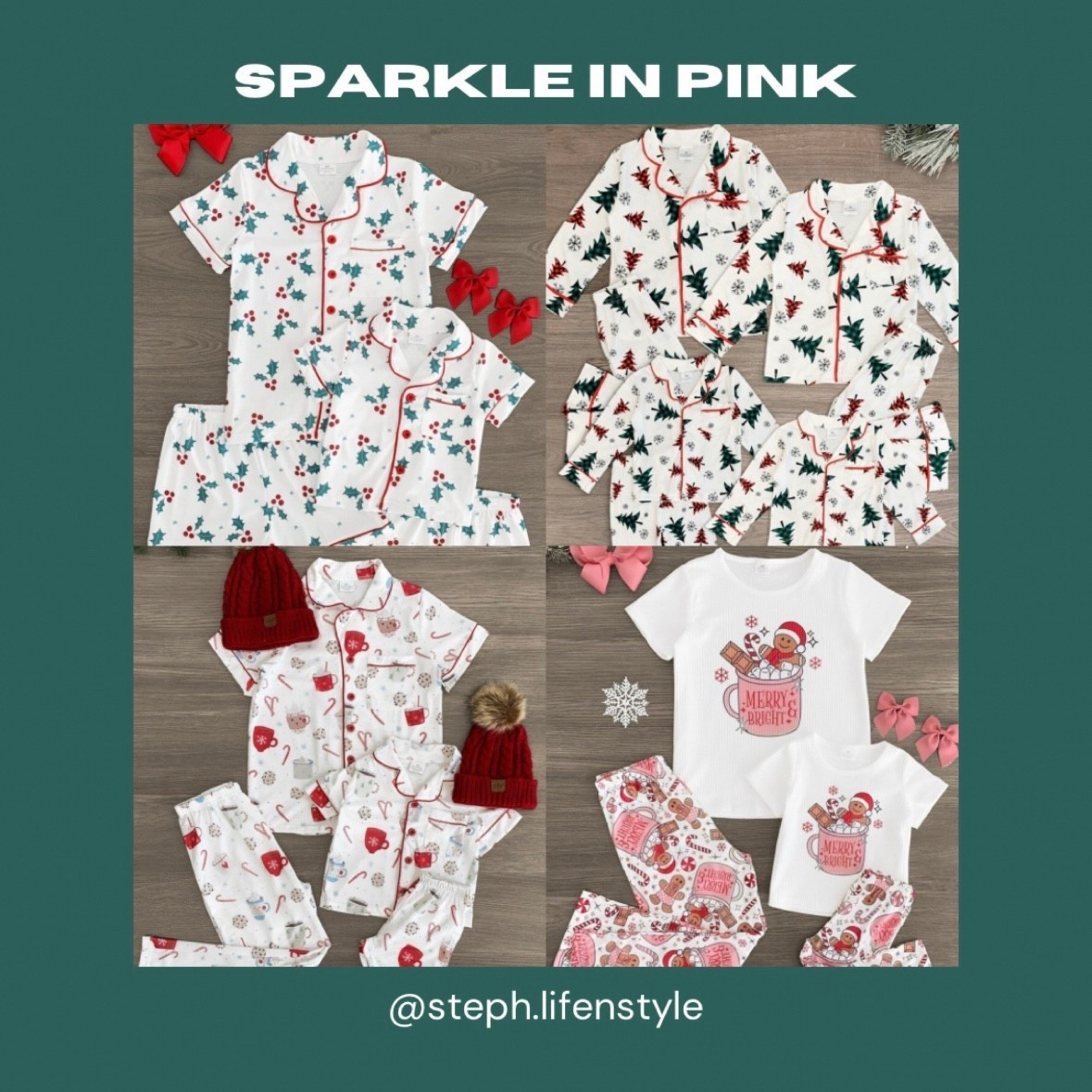 Sparkle in Pink mom + me matching jams! ♥️
#sparkleinpink #pajamas #holiday #festive #matchingpajamas #momandme #family #matching #comment #save #like #share #follow 

#LTKSeasonal #LTKKids #LTKHoliday

#LTKFamily #LTKFindsUnder100