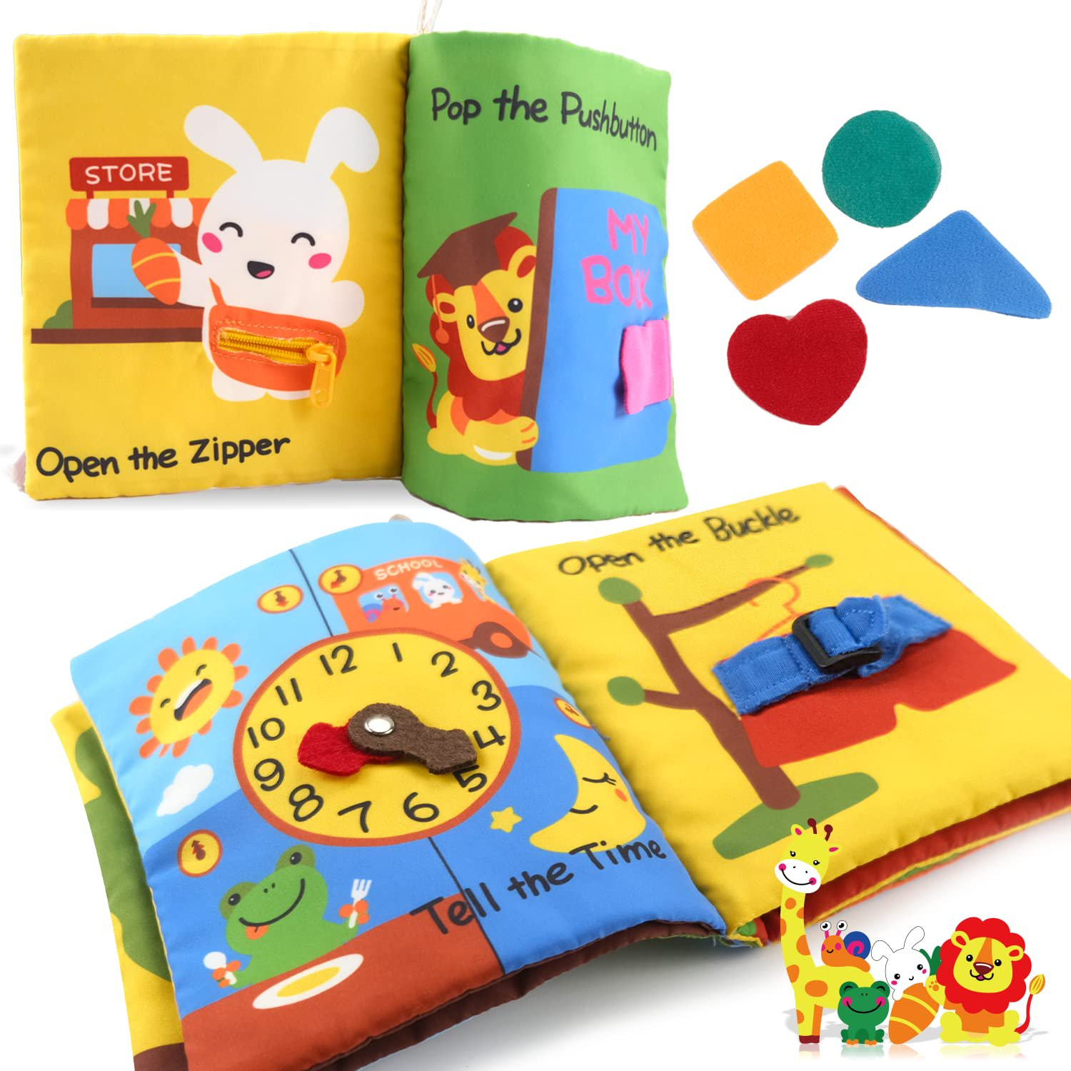 GKcity Quiet Book for Toddlers 1-2 Years Old, Interactive Busy Book Montessori Toys Soft Fabric B... | Walmart (US)
