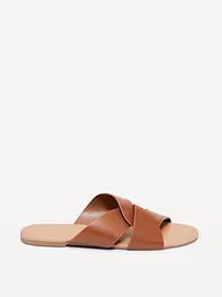 Faux-Leather Link Strap Sandals | Old Navy (US)