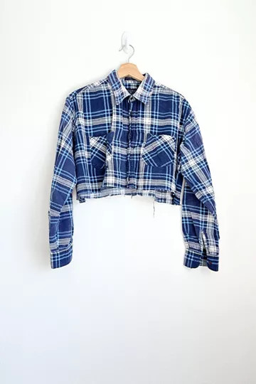 Vintage Reworked Cropped Flannel | Urban Outfitters (US and RoW)