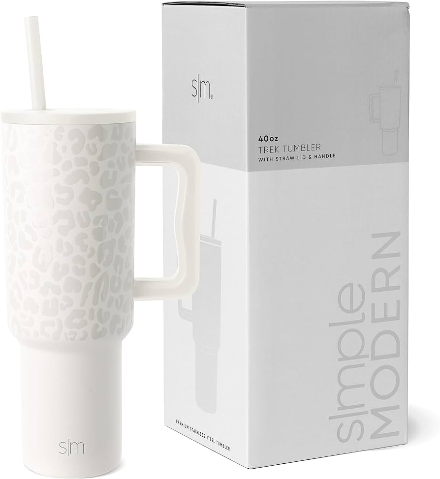 Simple Modern 40 oz Tumbler with Handle and Straw Lid | Insulated Cup Reusable Stainless Steel Wa... | Amazon (US)