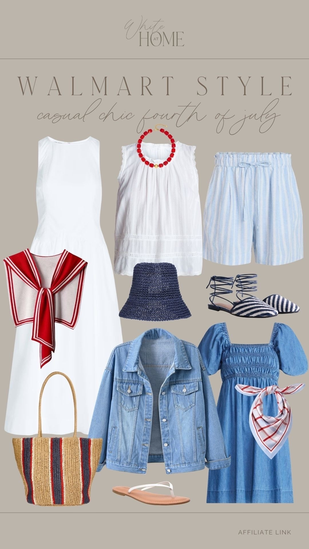 The perfect pieces to style for the 4th of July! Chic, casual, comfortable, and can be worn for any event—lakeside bbq to country festival! All affordable finds from Walmart!

#LTKootd