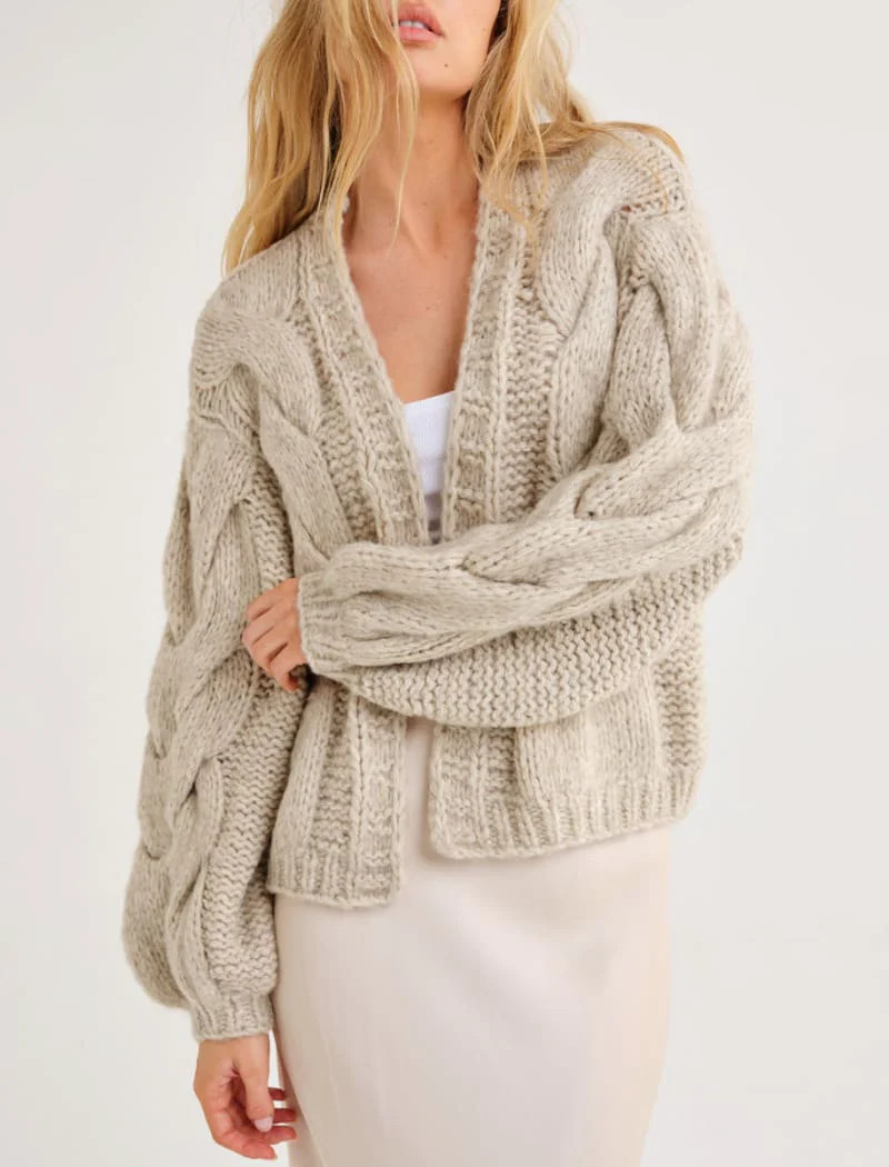 Mimi Cardigan | Oat | Rumored