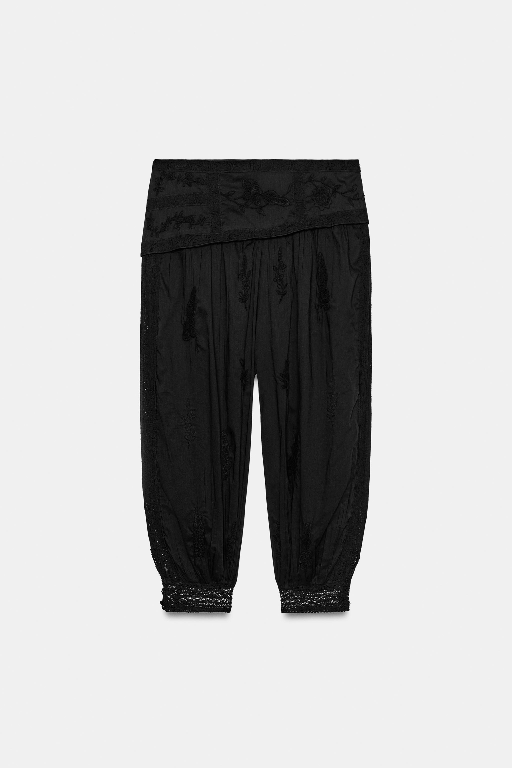 ZW COLLECTION EMBROIDERED SAROUEL TROUSERS | Zara UK