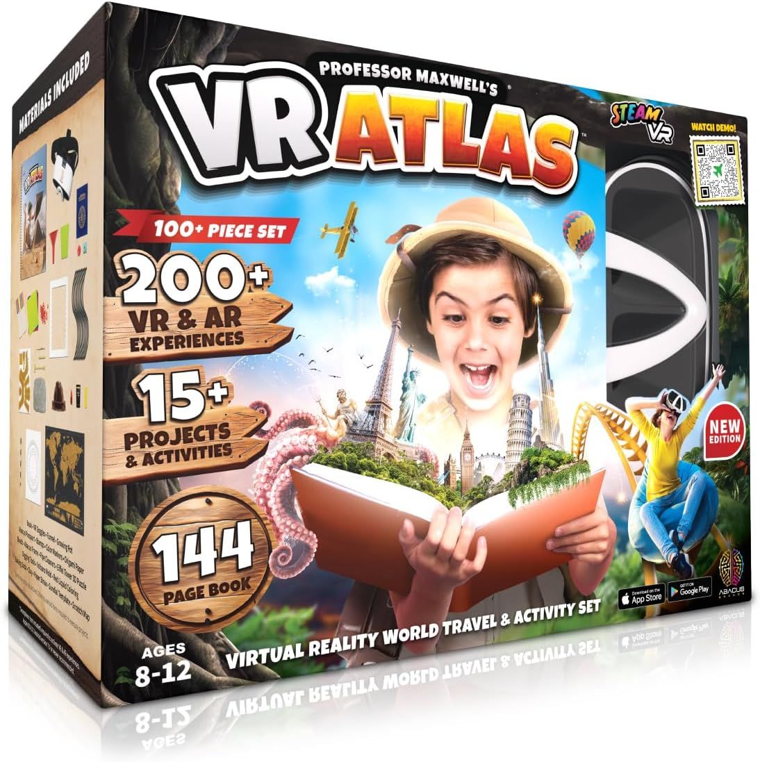 Professor Maxwell's VR Atlas - Virtual Reality Kids Science Kit, Book and Interactive Geography S... | Amazon (US)