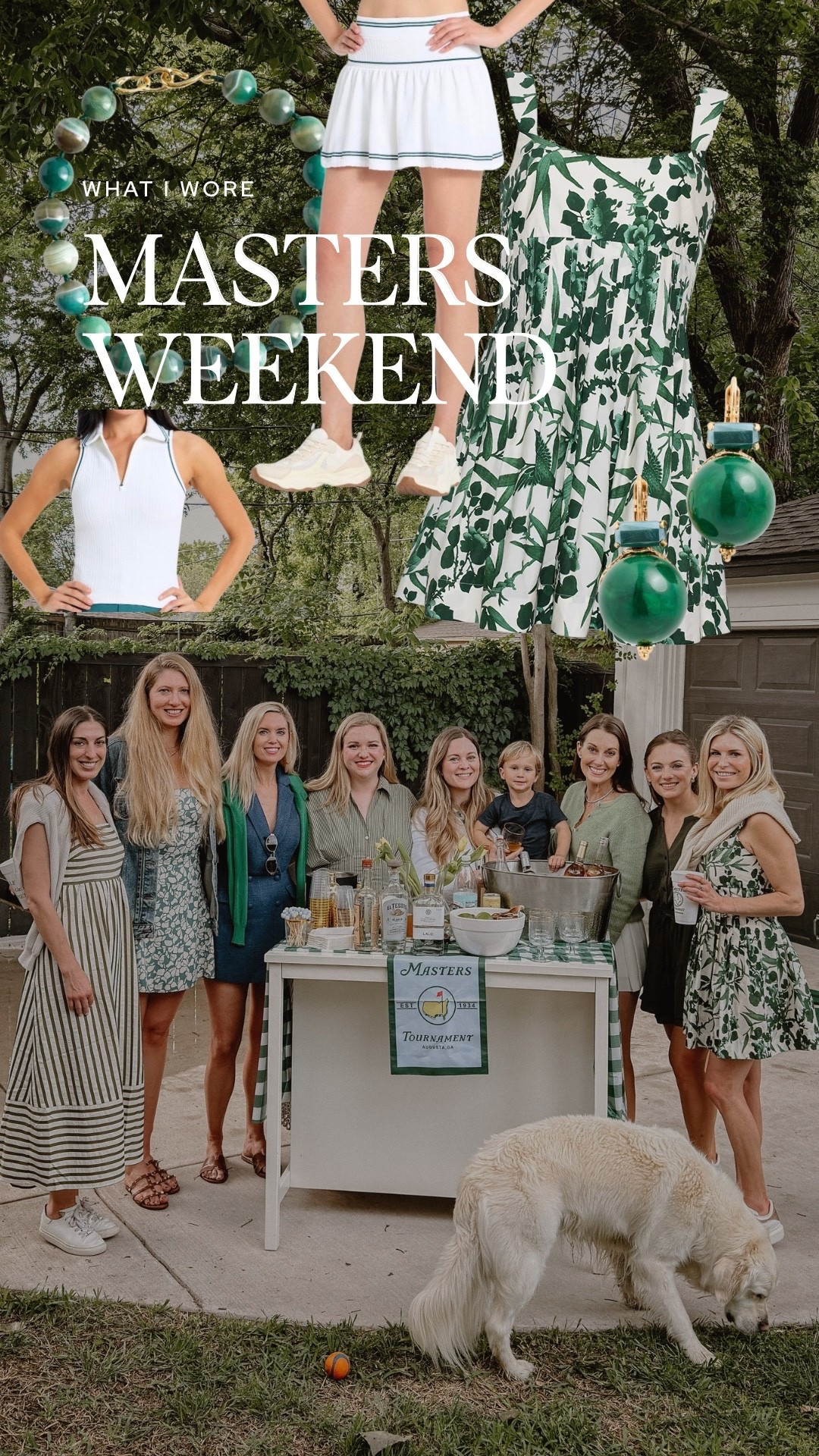 Golf party outfits for Masters weekend! Wearing a 4 in the green printed dresss

#LTKSeasonal #LTKActive #LTKootd