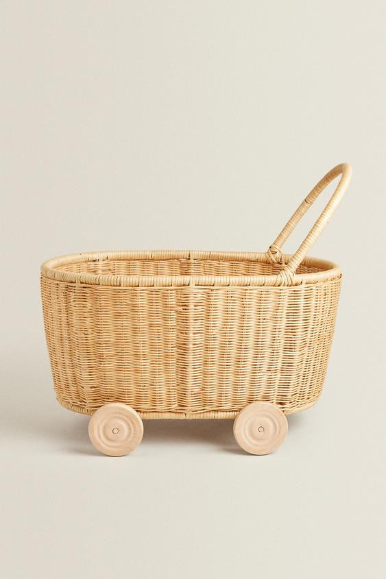 RATTAN TROLLEY WITH WHEELS | Zara US
