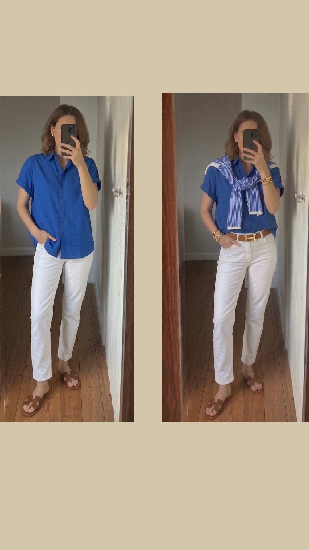 Simple tweets to make a plain shirt look more styled#ootd