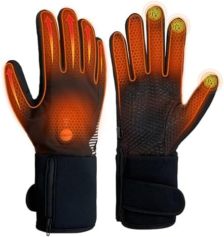 Heated Glove Liners for Men Women, Rechargeable Battery Electric Heated Gloves Touchscreen Thin G... | Amazon (US)