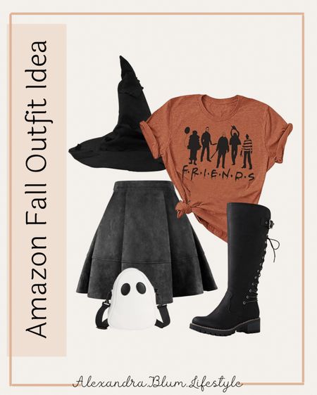 Cute fall outfit idea!! Halloween outfit costume idea!! Halloween t-shirt, Halloween purse, and witch hat! Amazon finds! 

#LTKHalloween #LTKshoecrush #LTKSeasonal
