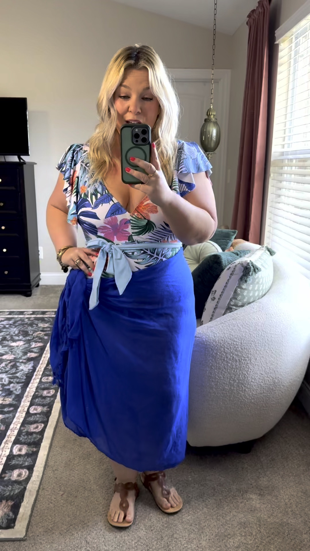 Size inclusive, affordable, HONEST Amazon bathing suit & cover up haul part 1! For reference, I’m size 16, wearing an XL.
I love this floral one piece + flutter sleeve & I have the Pom fringe sarong in 4 colors! 

#LTKFindsUnder50 #LTKWatchNow #LTKPlusSize