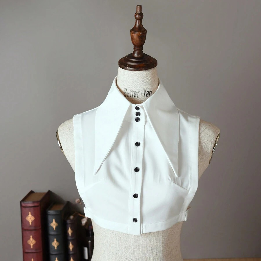One Women's Detachable False Collar Semi-Shirt Pointed Triangle Flipped False Collar Dickey Colla... | SHEIN