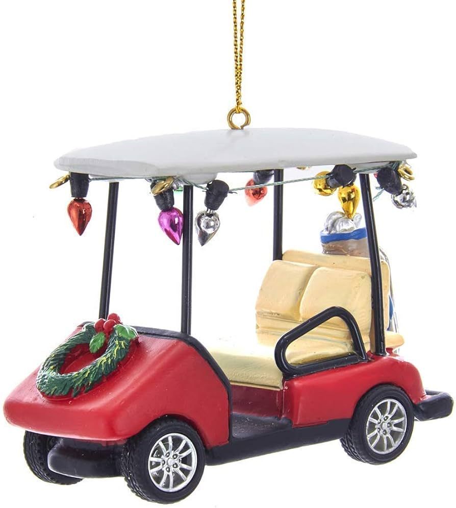 Kurt S. Adler Golf Cart with Wreath Ornament D3444 New, Christmas | Amazon (US)