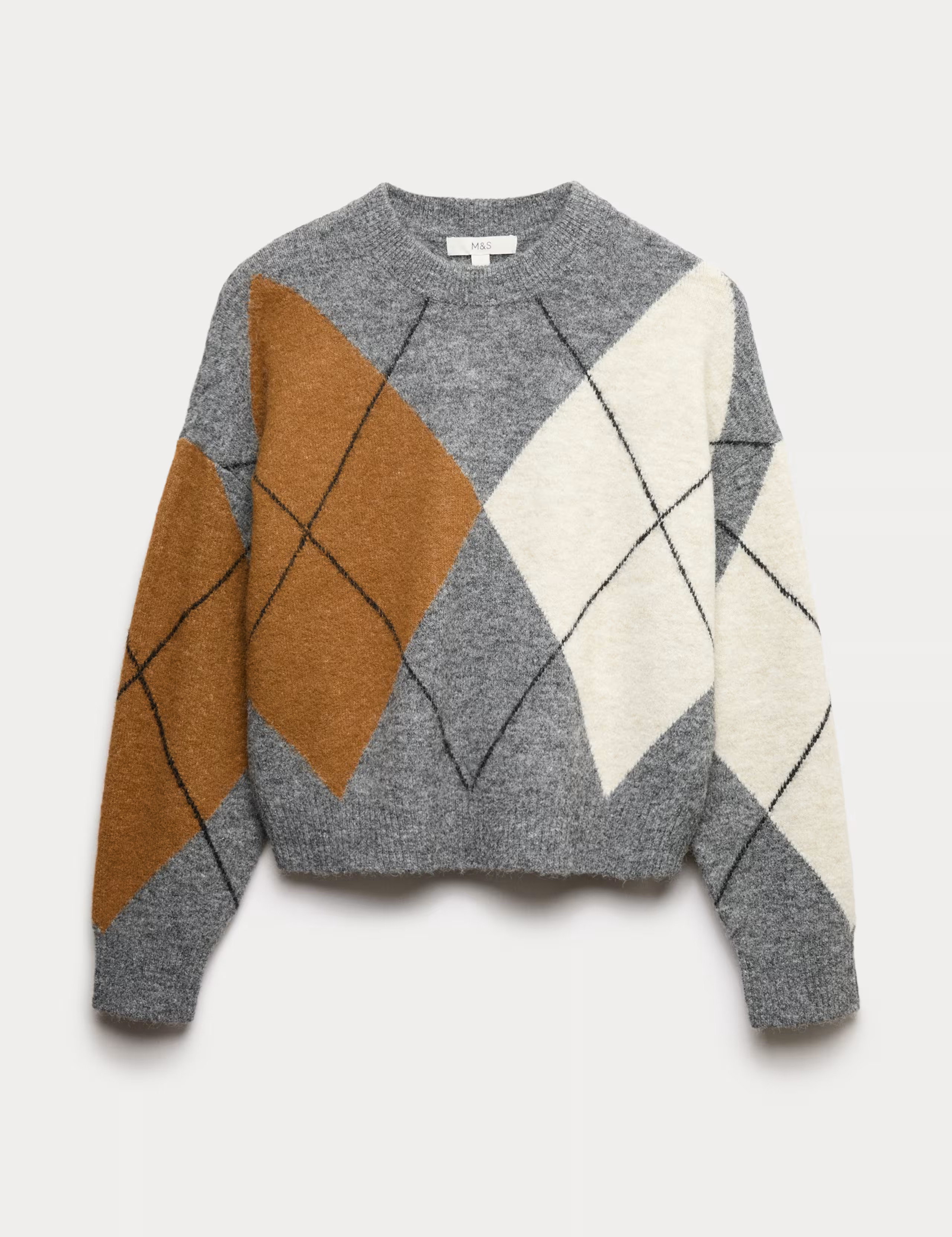 Argyle Relaxed Jumper with Wool | Marks & Spencer (UK)