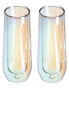Corkcicle Glass Flute Double Pack 7 oz in Prism from Revolve.com | Revolve Clothing (Global)