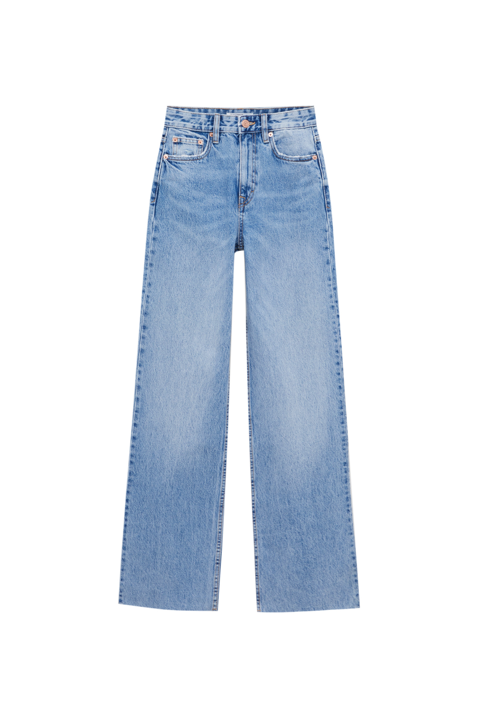 STRAIGHT-LEG-JEANS AUS BAUMWOLLE MIT HOHEM BUND | PULL and BEAR DE