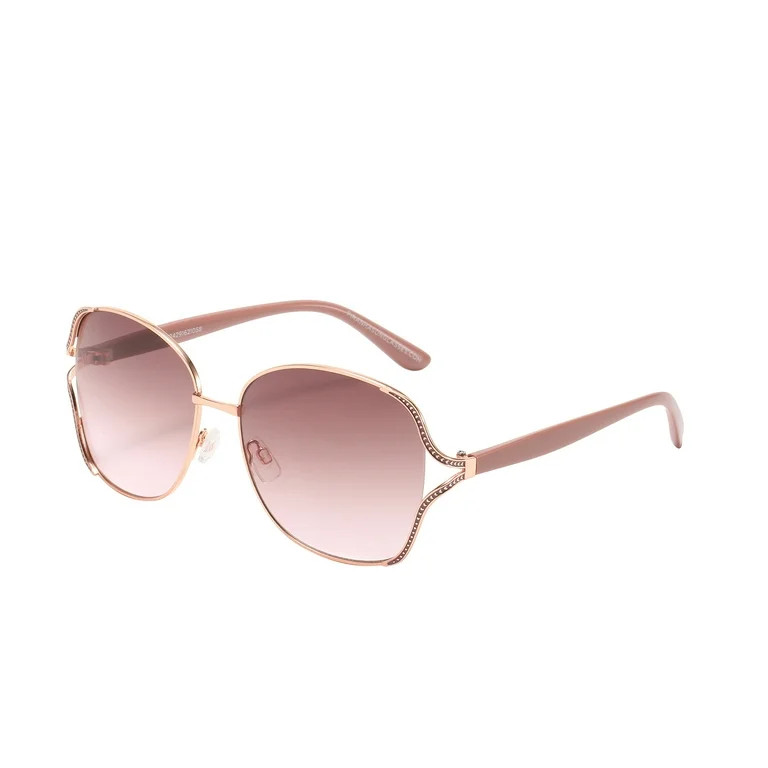 Piranha Eyewear Tatiana Butterfly Women's Sunglasses with Pink Gradient Lens | Walmart (US)