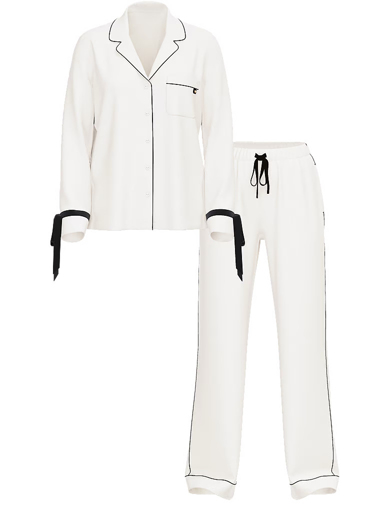 Modal Soft Velvet-Trim Long Pajama Set | Victoria's Secret (US / CA )