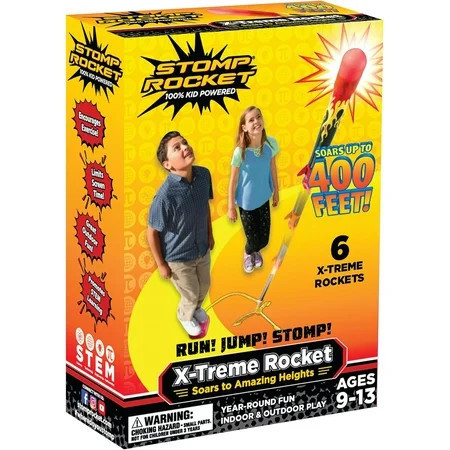 Stomp Rocket® Original X-treme Rocket Launcher for Kids, Soars 400 ft, 6 X-treme Rockets and Adjustable Launcher, Gift for Boys and Girls Ages 9 and up | Walmart (US)