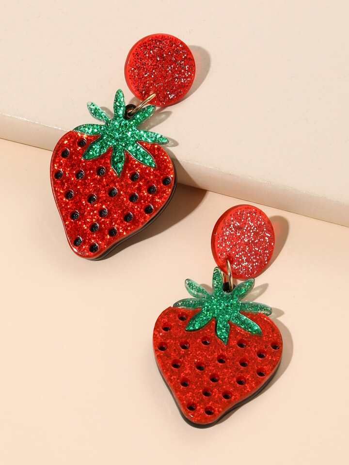Strawberry Drop Earrings | SHEIN