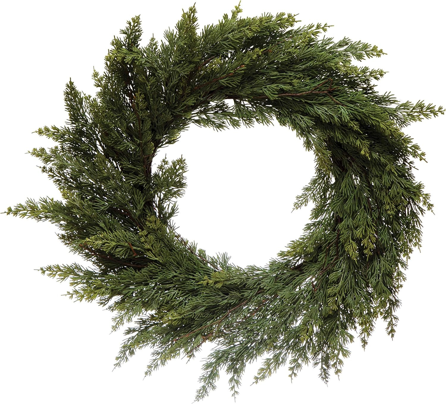 Creative Co-Op 32" Round Faux Cedar Wreath Wall Decor, Multi | Amazon (US)