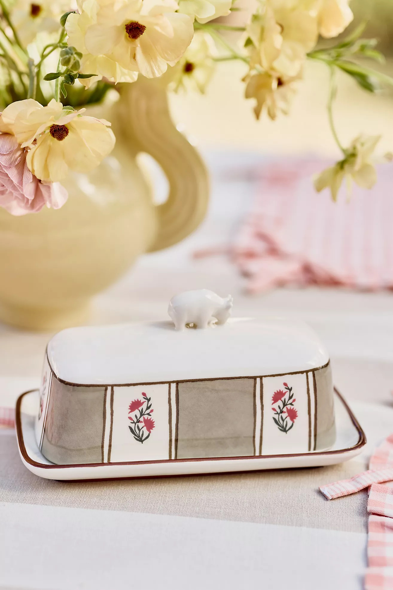 Millie Stoneware Cow Butter Dish | Anthropologie (US)