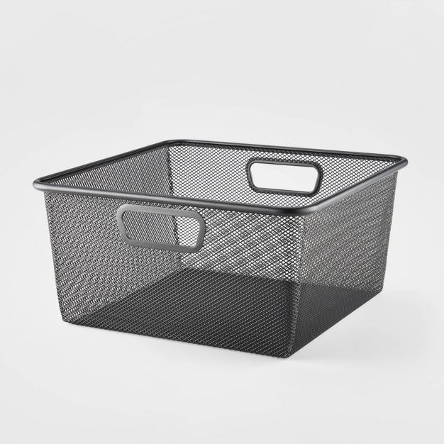 13&#34; X13&#34; X 6.25&#34; Short Metal Sweater Bin Black - Brightroom&#8482; | Target