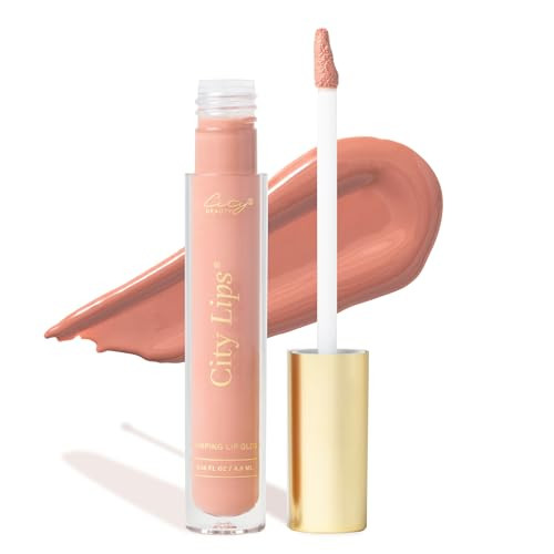City Beauty City Lips Plumping Lip Gloss Pink Nude - High-Shine Gloss for Fuller, Younger-Looking Lips | Hydrating & Smoothing Lip Treatment Hyaluronic Acid | Amazon (US)