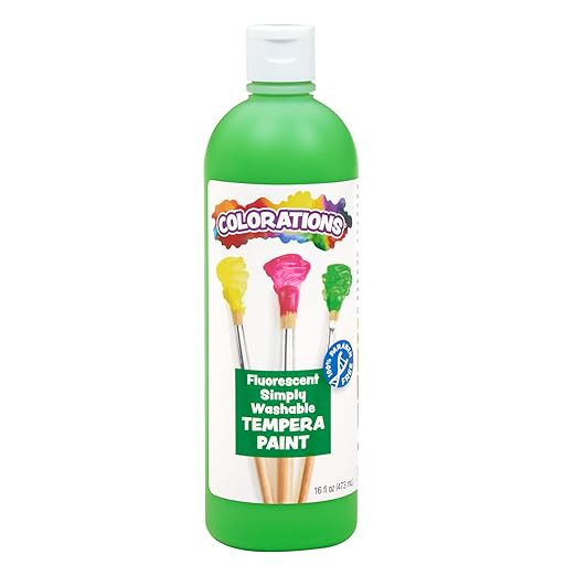 Colorations Washable Tempera Paint, 16 fl oz, Fluorescent Green, Neon, Non Toxic, Vibrant, Bold, ... | Amazon (US)