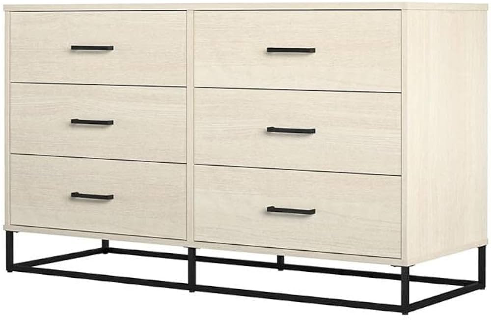 Novogratz Kelly 6 Drawer, Ivory Oak Dresser | Amazon (US)